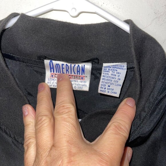 Vintage 90s Mens Bomber Jacket Size Medium Marvin the Martian Silk Looney Tunes - Picture 4 of 7